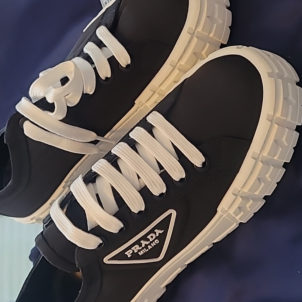 Prada Double Wheel Re-Nylon gabardine sneakers